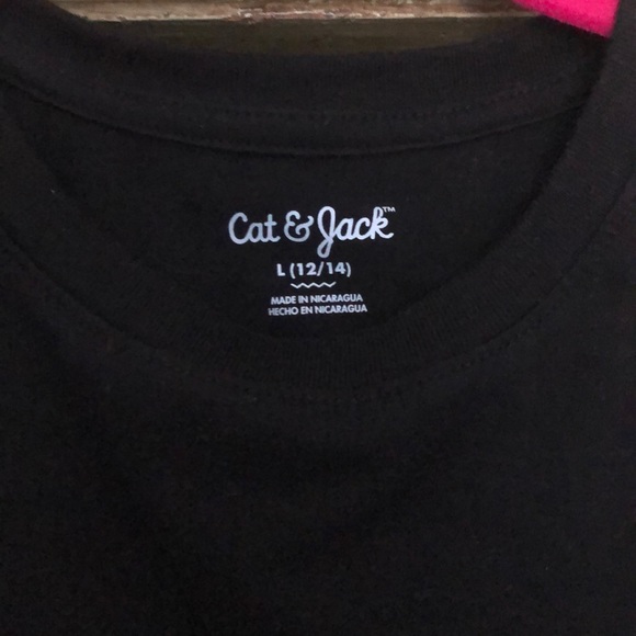 cat and jack plain black tee - Picture 2 of 2